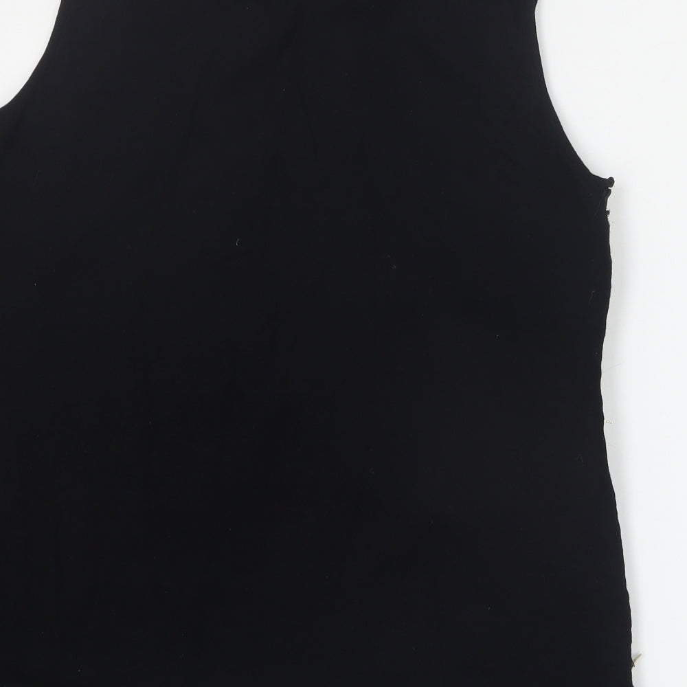 F&F Womens Gold  Polyester Basic Tank Size 14 Round Neck