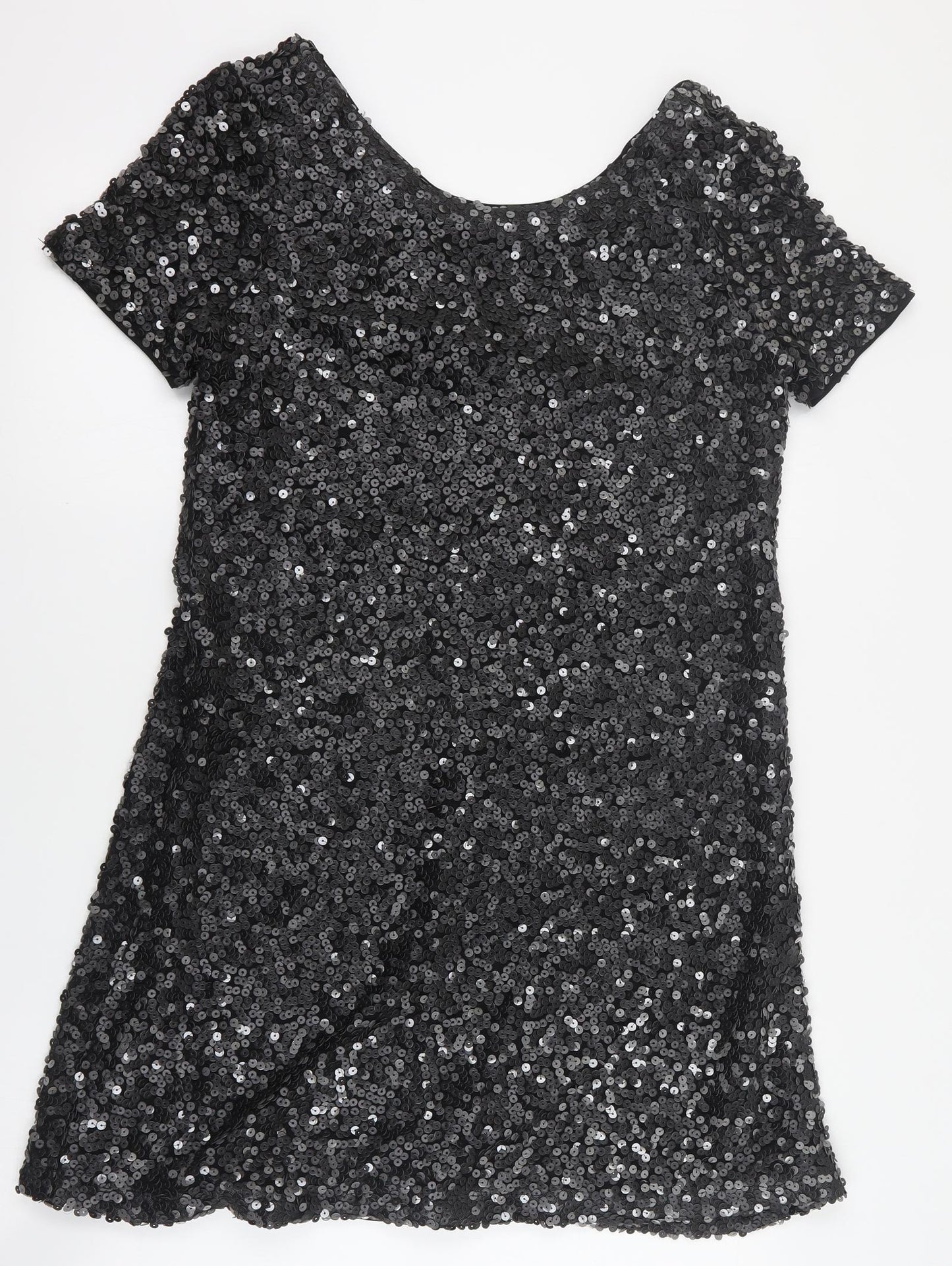 NEXT Womens Black  Nylon A-Line  Size 10  Round Neck Pullover