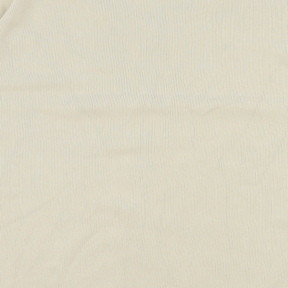 Talisa Womens Beige V-Neck  Viscose Pullover Jumper Size L