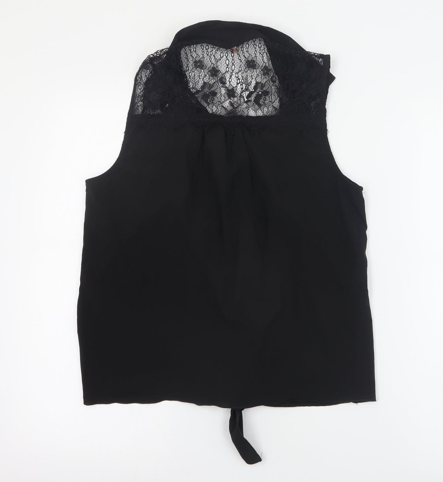 SheIn Womens Black  Polyester Basic Blouse Size M Collared