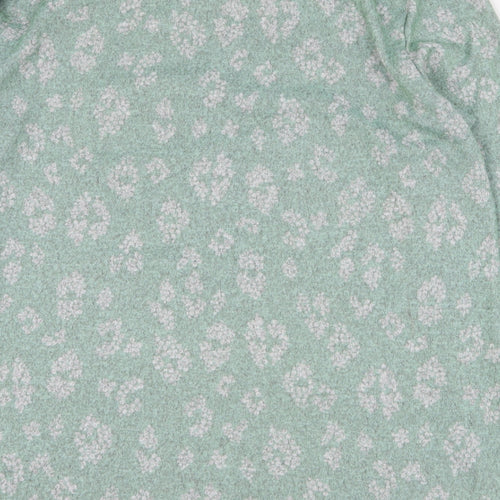 Love Leisure Womens Green Round Neck Geometric Polyester Pullover Jumper Size 16