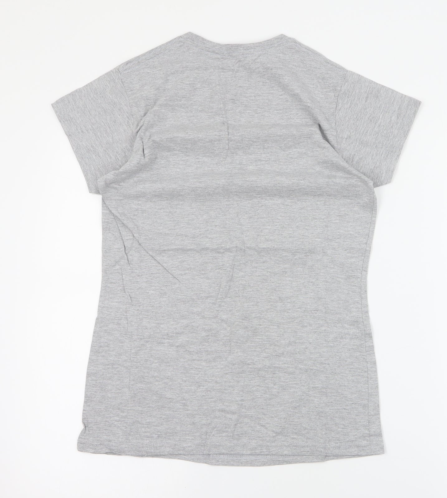 Gildan Womens Grey  Cotton Basic T-Shirt Size L Crew Neck - Pixie Lott