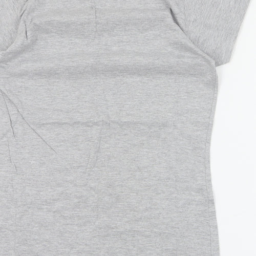 Gildan Womens Grey  Cotton Basic T-Shirt Size L Crew Neck - Pixie Lott
