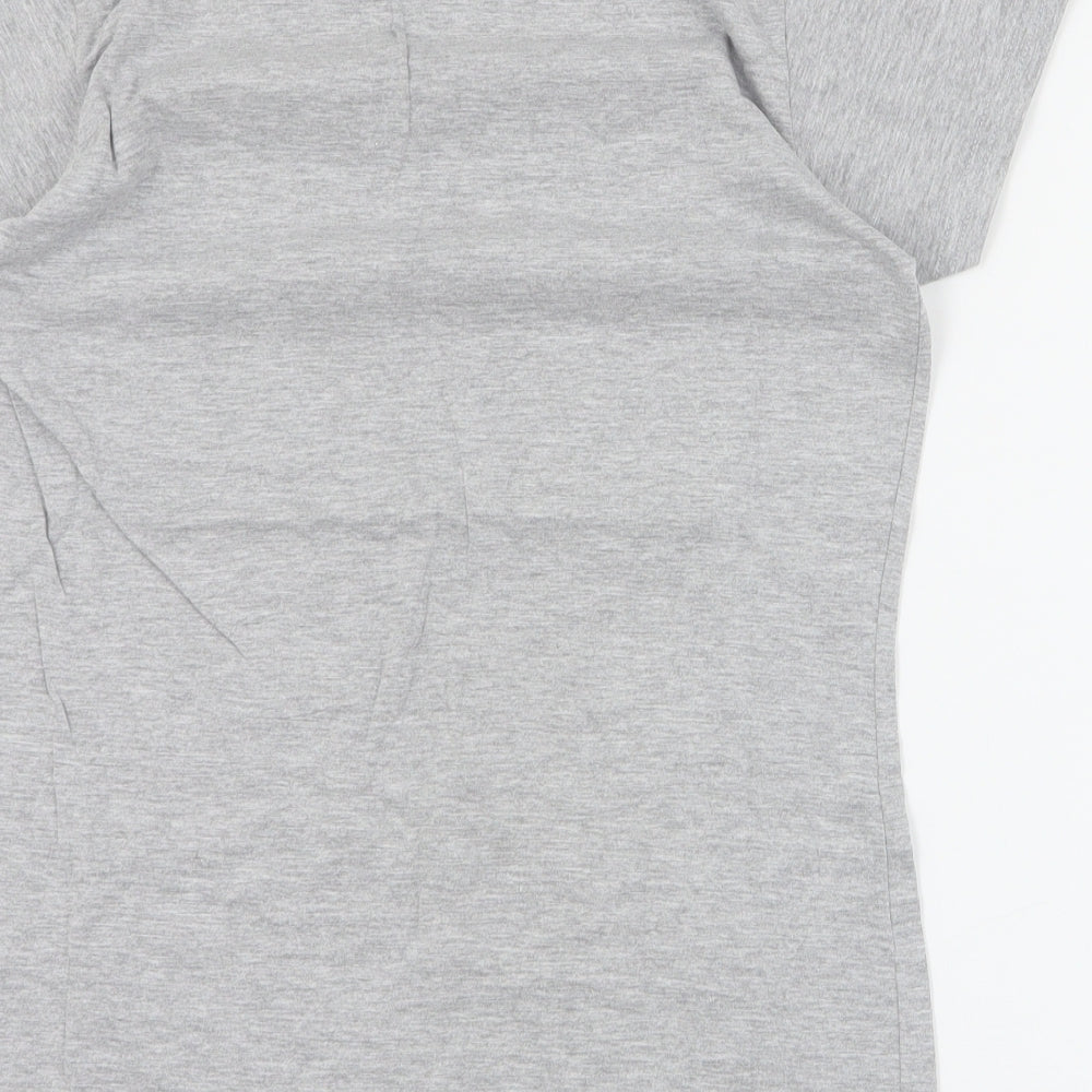 Gildan Womens Grey  Cotton Basic T-Shirt Size L Crew Neck - Pixie Lott