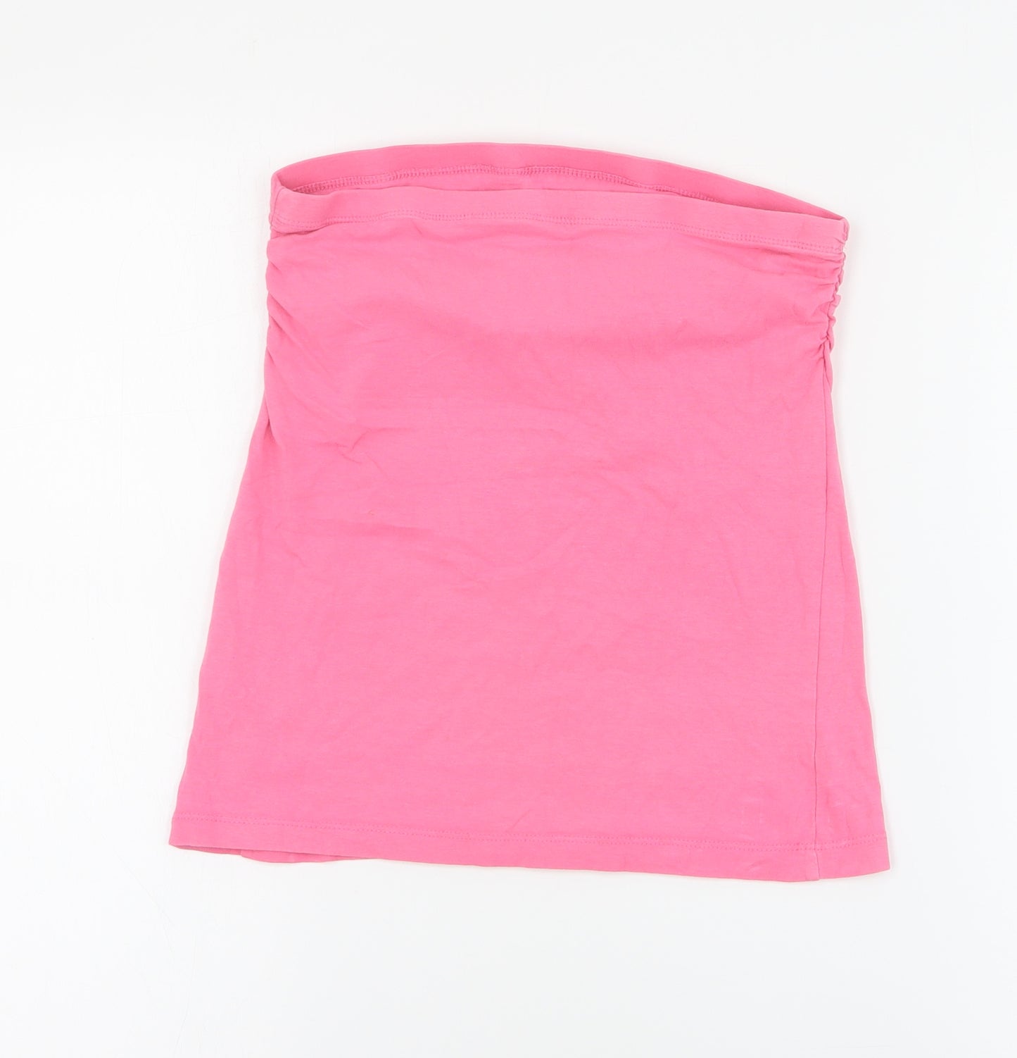Primark Womens Pink  Cotton Basic Tank Size 10 Off the Shoulder - Boob tube