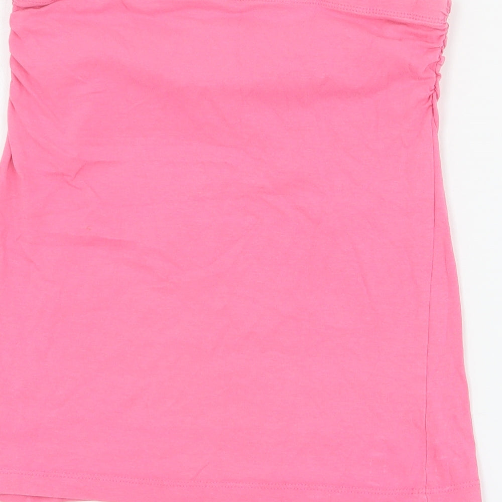 Primark Womens Pink  Cotton Basic Tank Size 10 Off the Shoulder - Boob tube