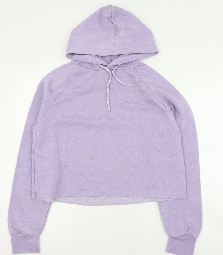 Primark Womens Purple Polyester Pullover Hoodie Size S Pullover - Cropped