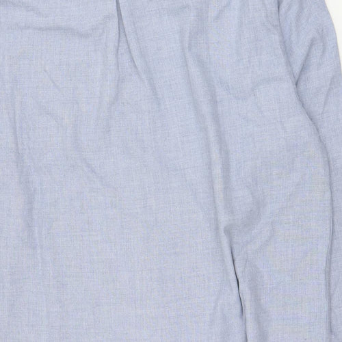 River Island Mens Blue  Polyester  Button-Up Size 2XL Collared Button