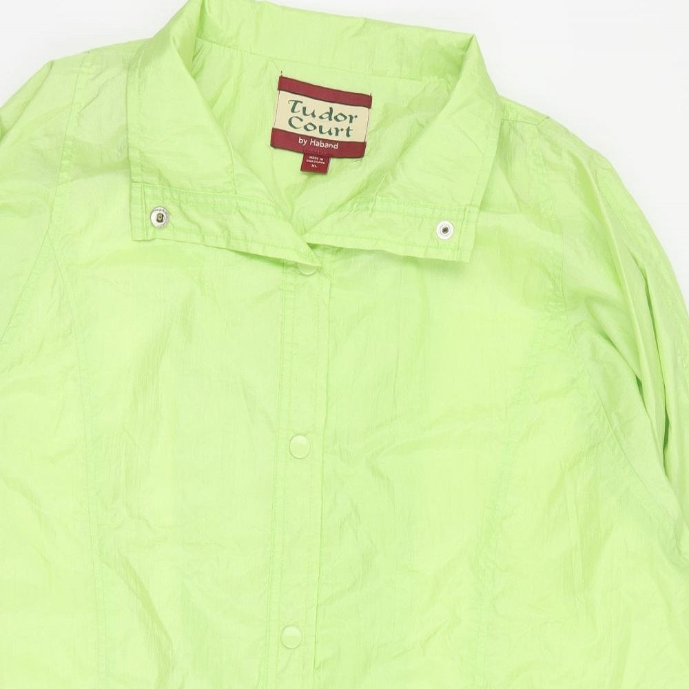 Tudor Court Womens Green   Pea Coat Coat Size XL  Snap