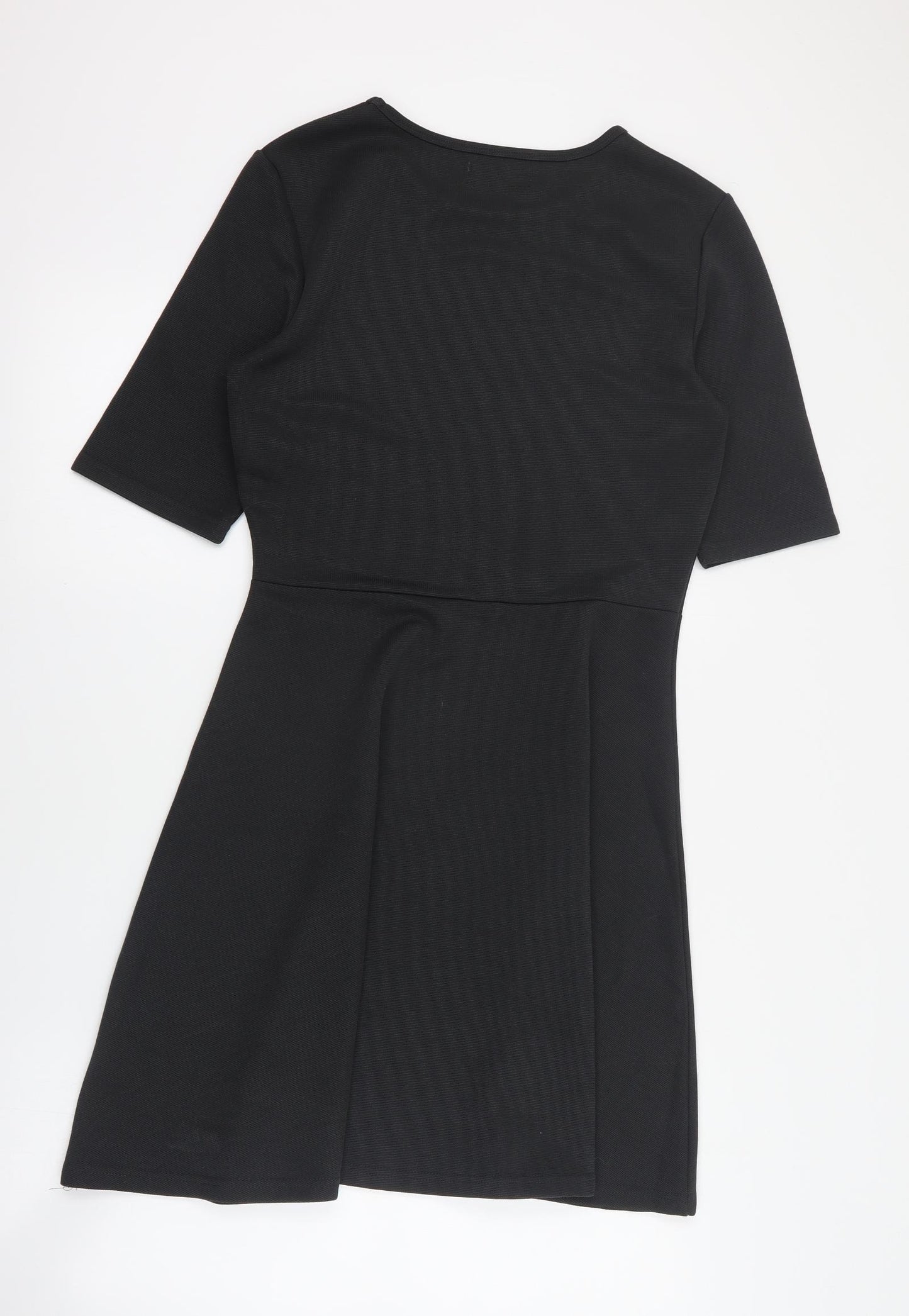 Samsoe Samsoe Womens Black  Viscose Skater Dress  Size M  Round Neck Pullover