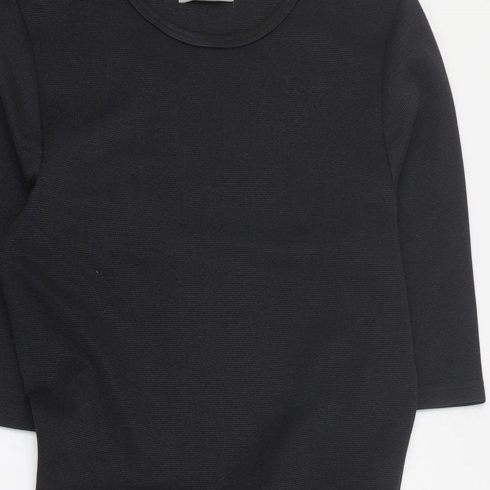Samsoe Samsoe Womens Black  Viscose Skater Dress  Size M  Round Neck Pullover
