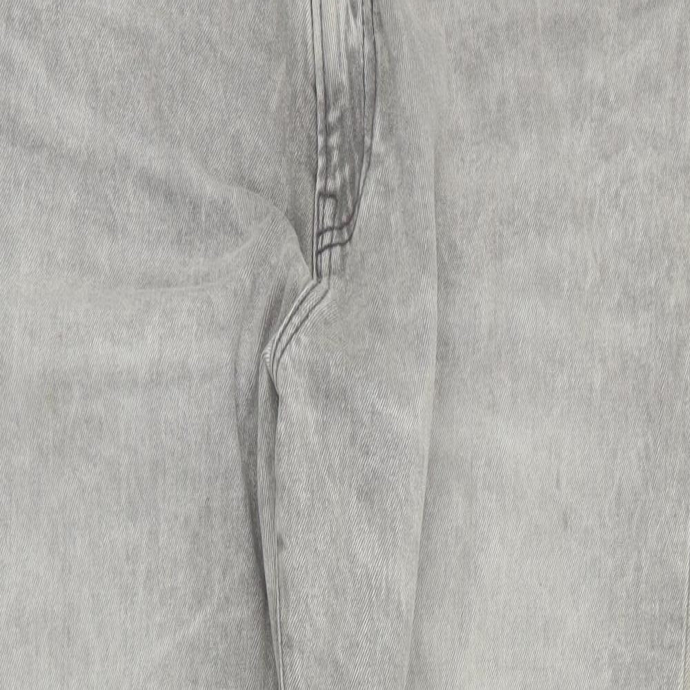 Gap Mens Grey  Cotton Straight Jeans Size 36 in L32 in Regular Zip