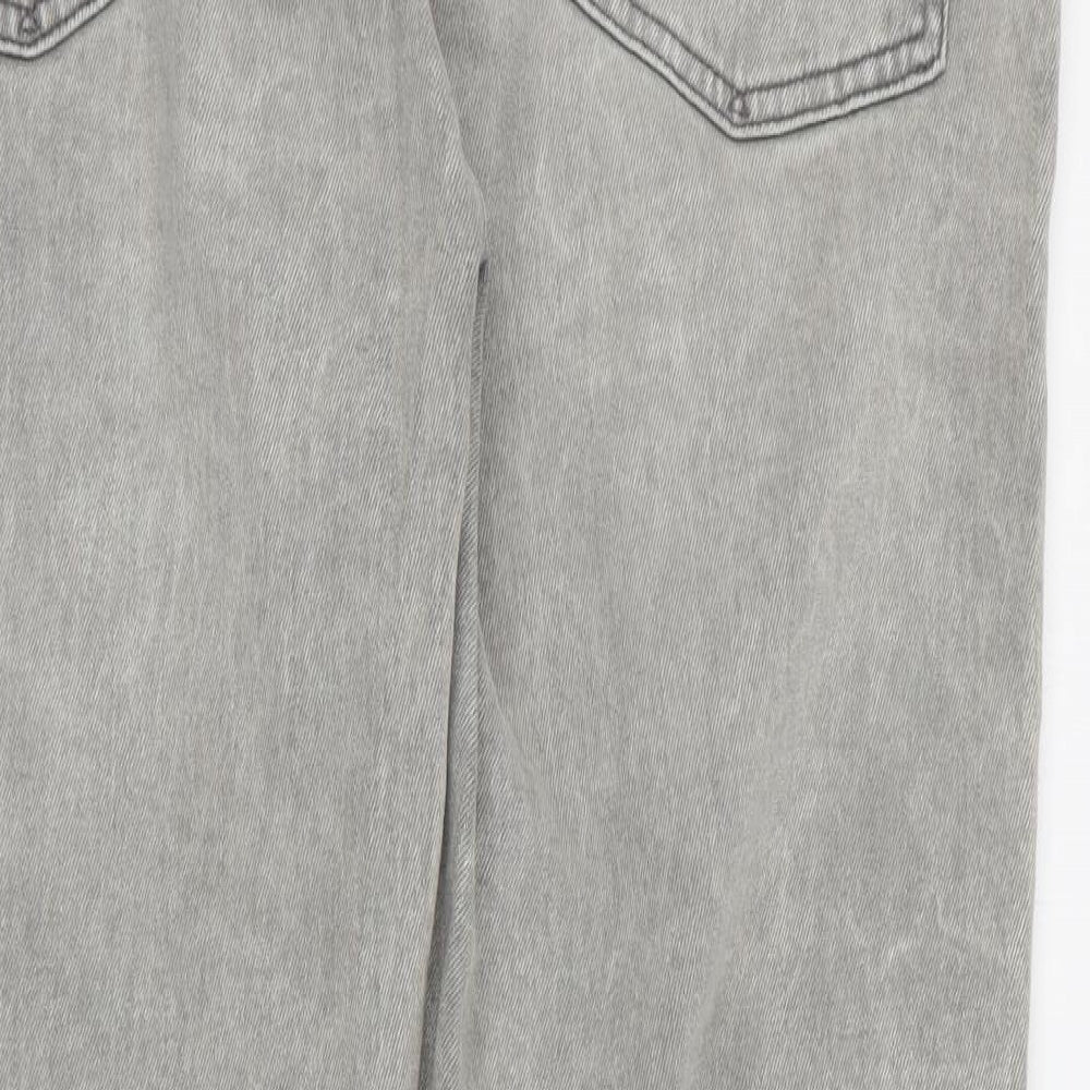 Gap Mens Grey  Cotton Straight Jeans Size 36 in L32 in Regular Zip