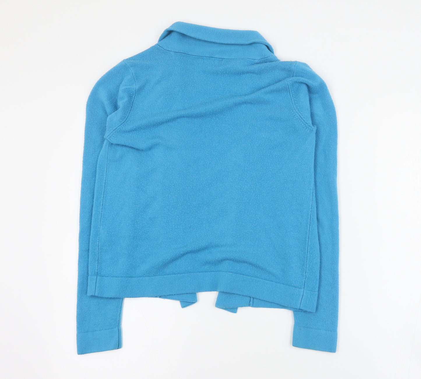 Papaya Womens Blue V-Neck  Acrylic Cardigan Jumper Size 8