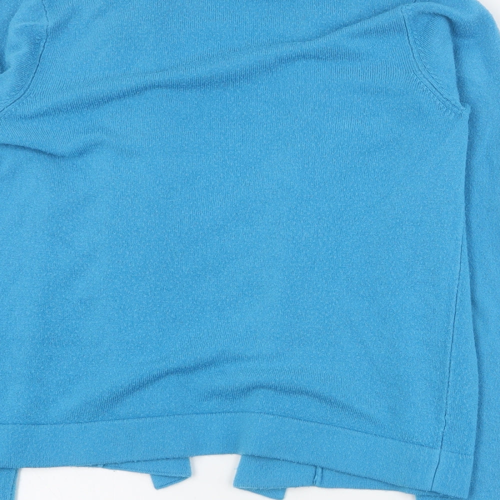 Papaya Womens Blue V-Neck  Acrylic Cardigan Jumper Size 8