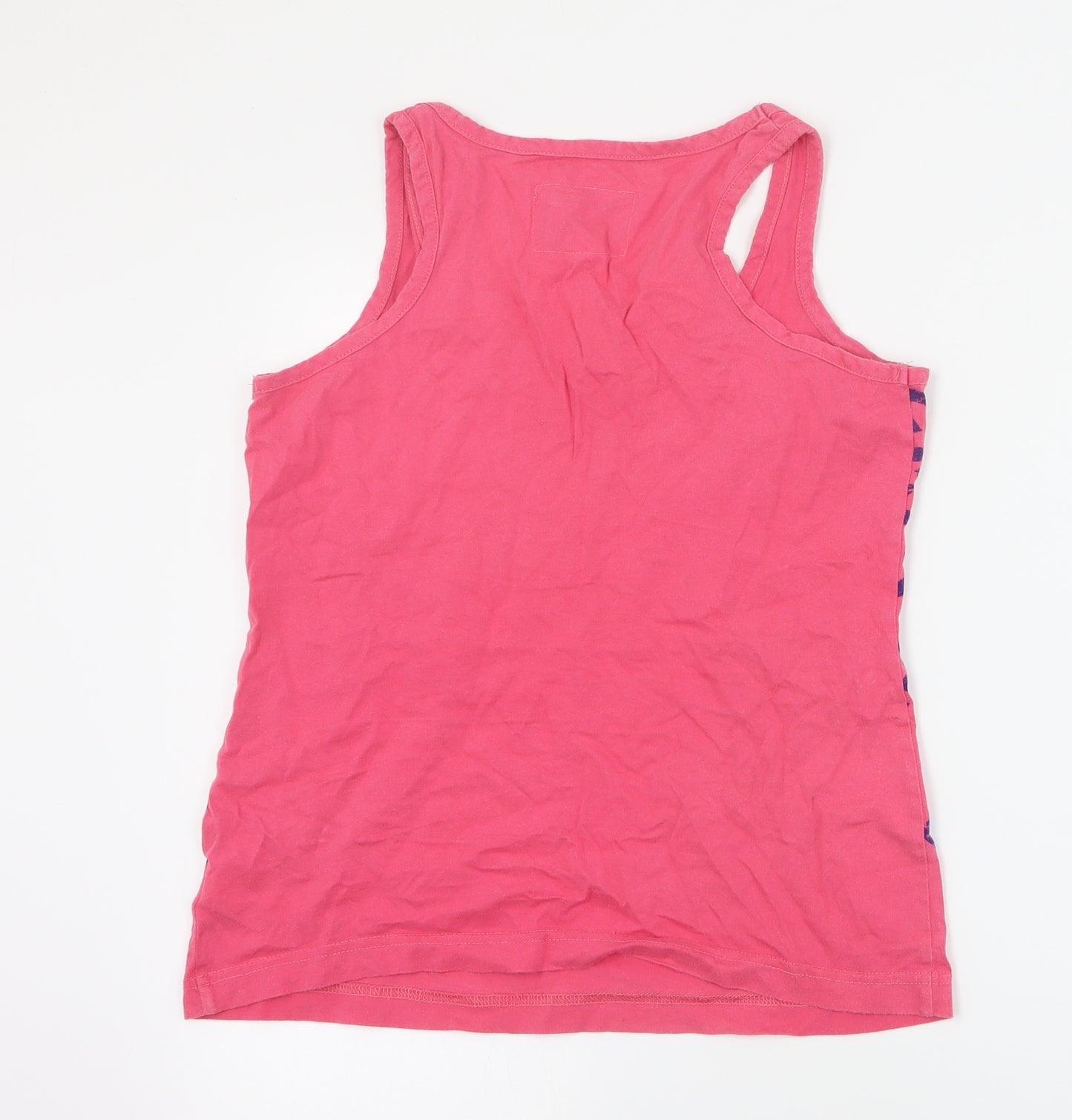 NEXT Womens Pink  Cotton Basic Tank Size 12 Round Neck