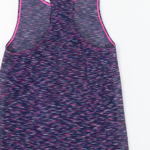 Peacocks Girls Blue  Polyester Basic Tank Size M Round Neck Pullover