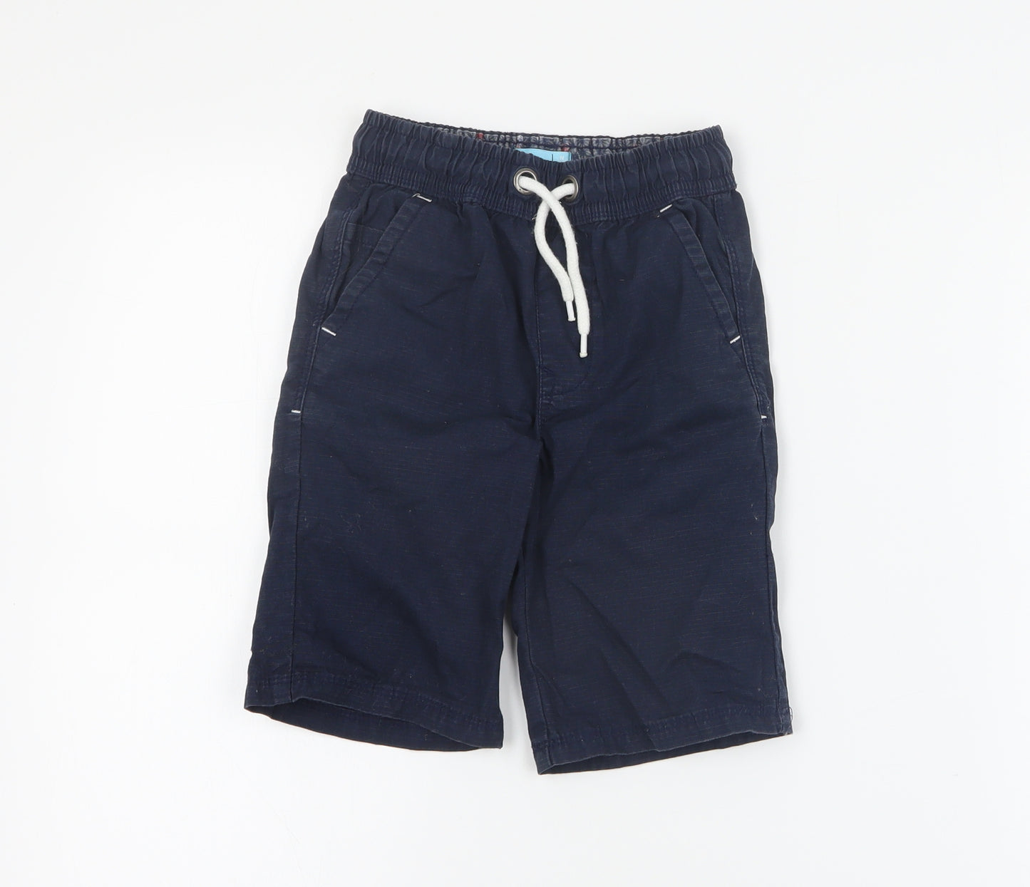 NEXT Boys Blue  Cotton Cargo Shorts Size 6 Years  Regular Drawstring