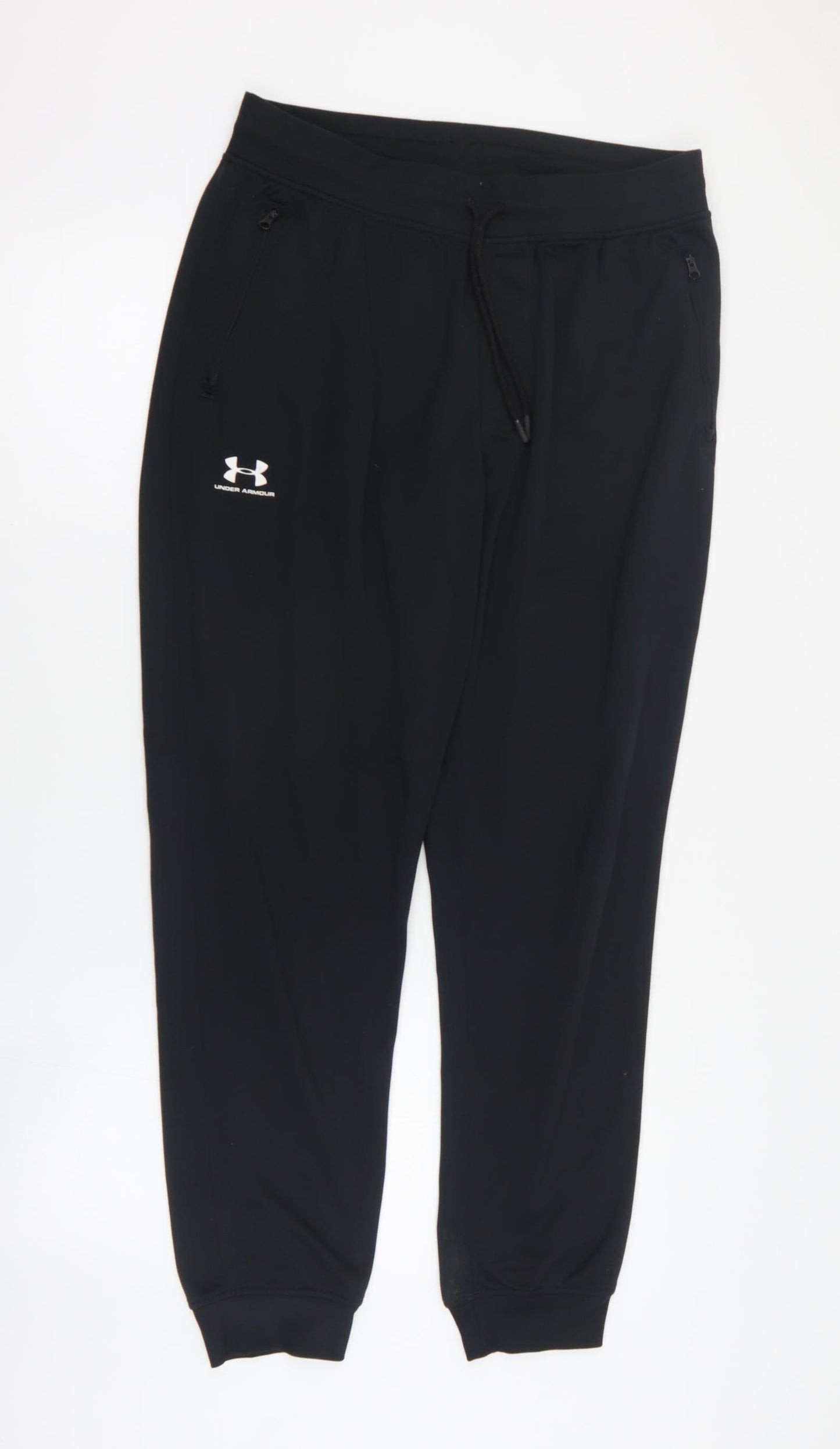 Under armour Mens Black  Cotton Jogger Trousers Size L L28 in Regular Drawstring