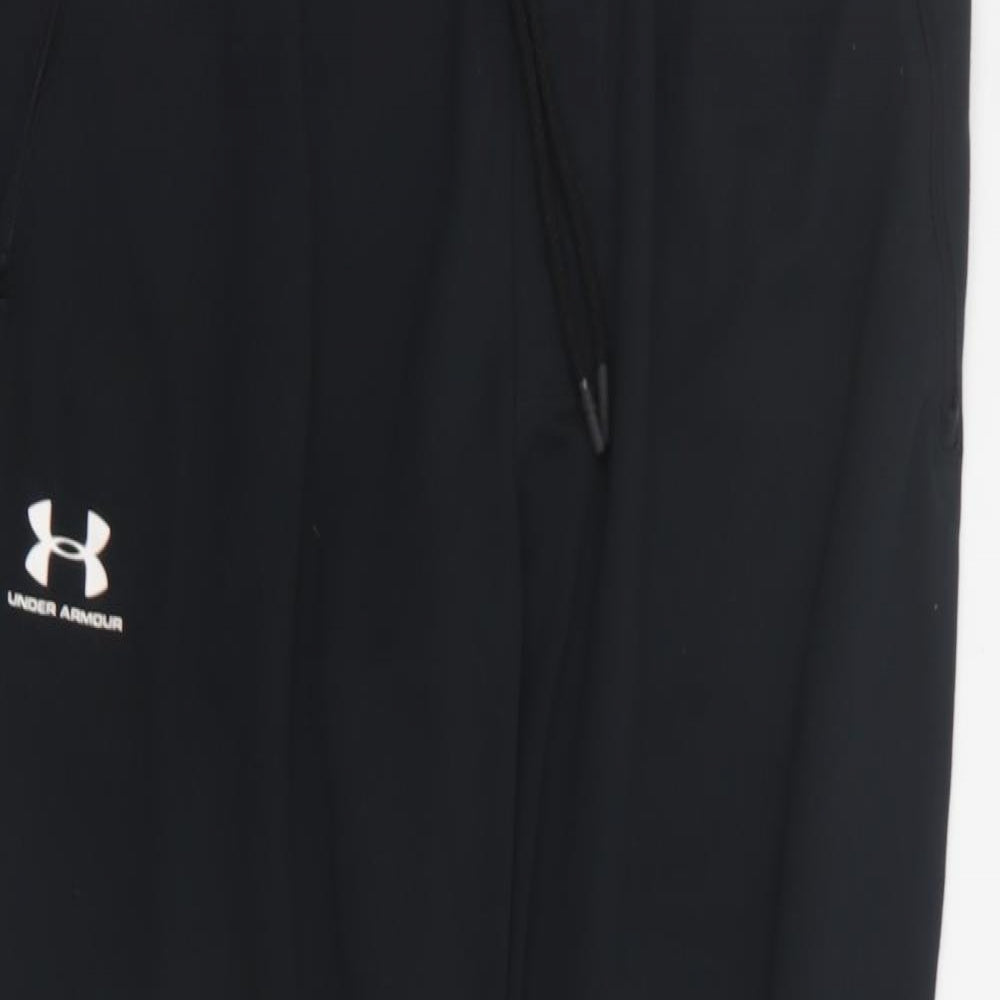 Under armour Mens Black  Cotton Jogger Trousers Size L L28 in Regular Drawstring