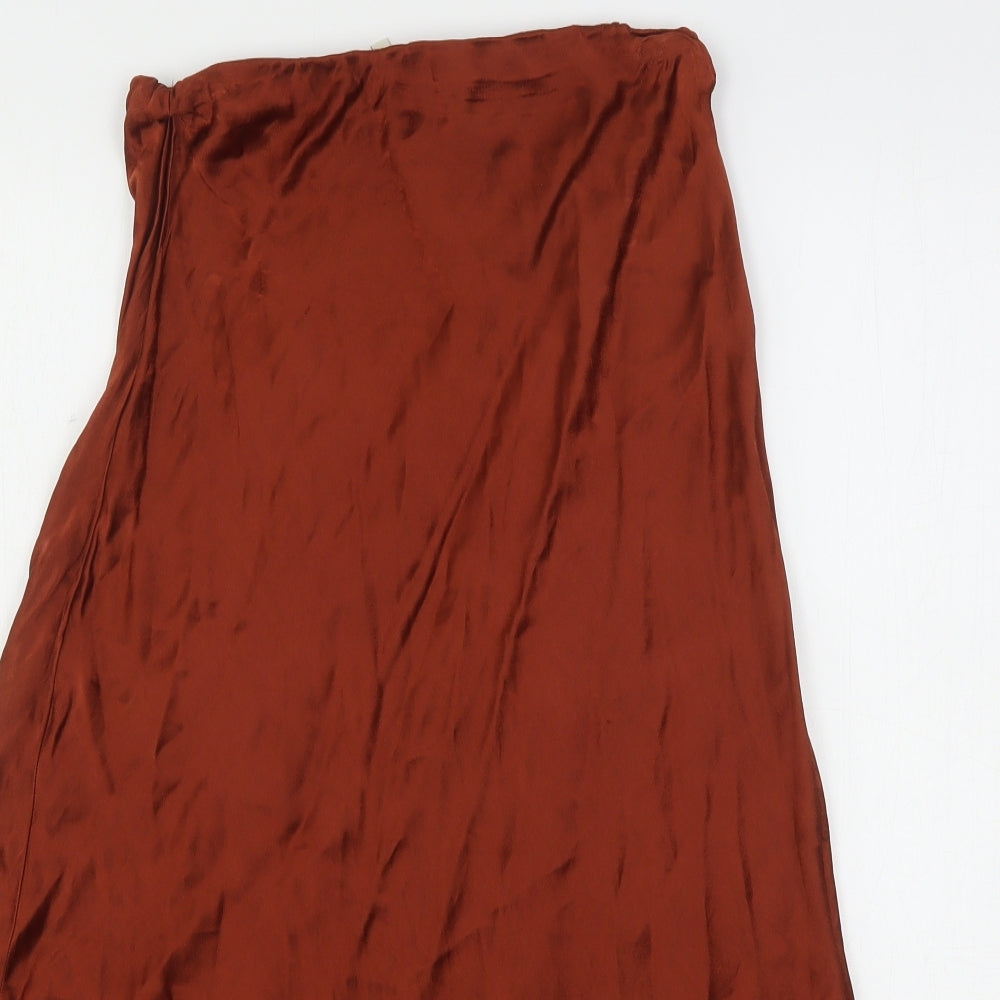 NEXT Womens Brown  Viscose A-Line Skirt Size 10