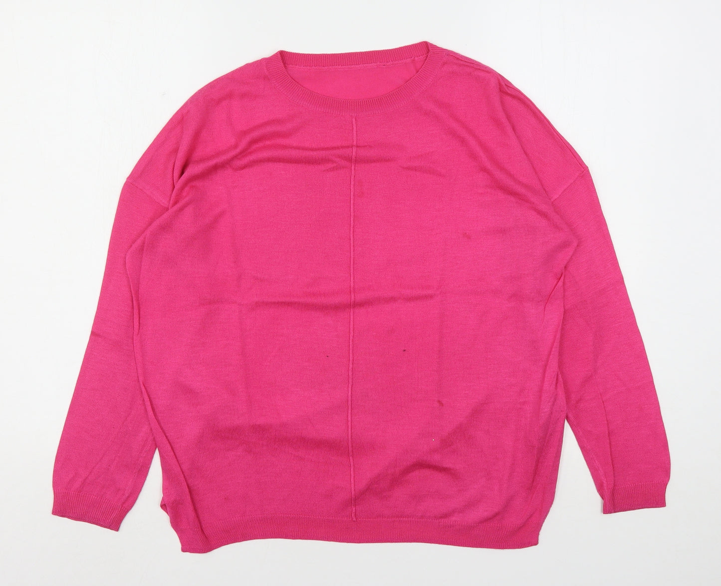 Marks and Spencer Womens Pink Round Neck  Acrylic Pullover Jumper Size M