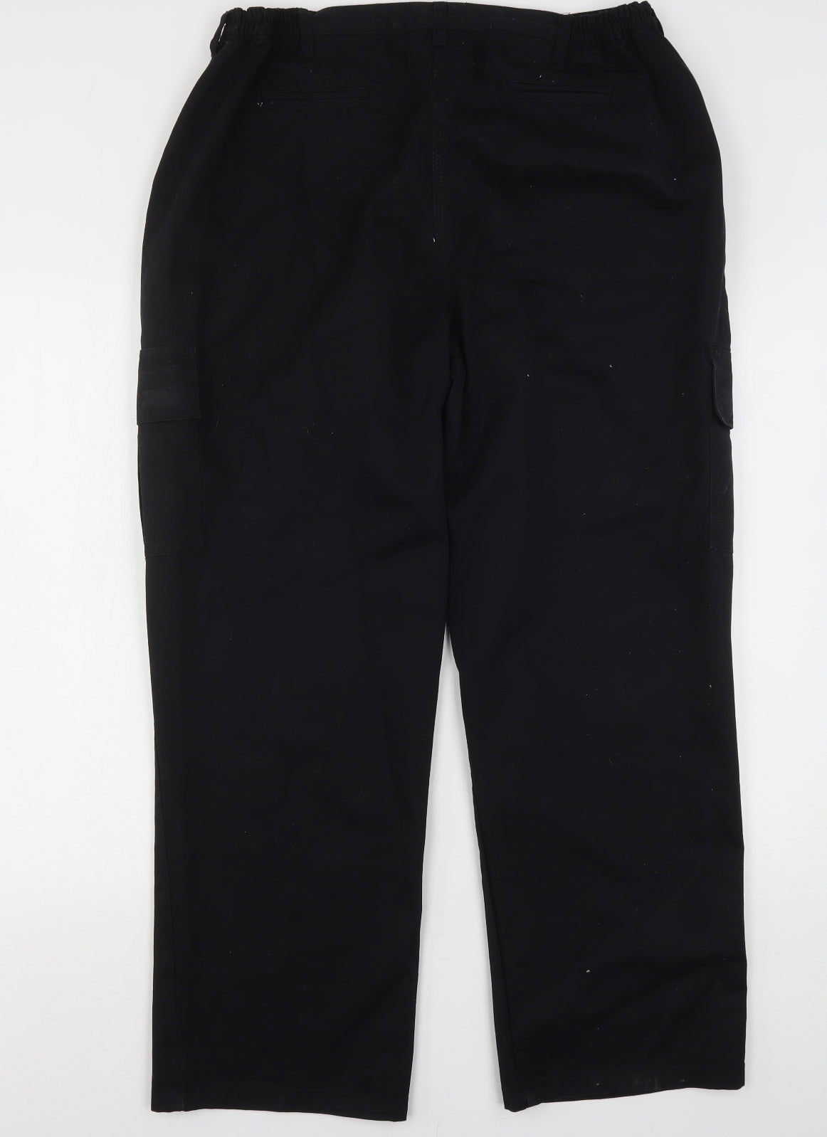 Mirabella Womens Black  Polyester Cargo Trousers Size 16 L29 in Regular Button