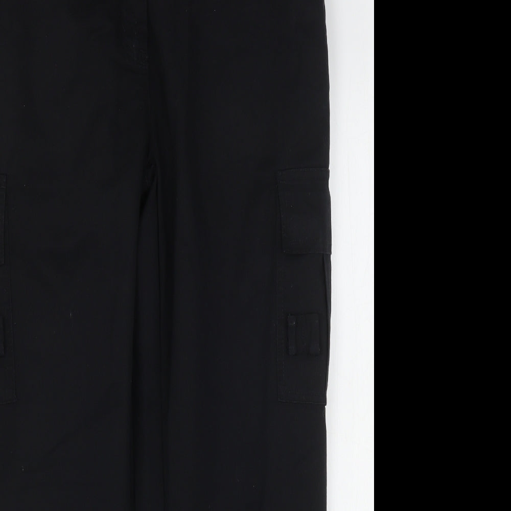 Mirabella Womens Black  Polyester Cargo Trousers Size 16 L29 in Regular Button