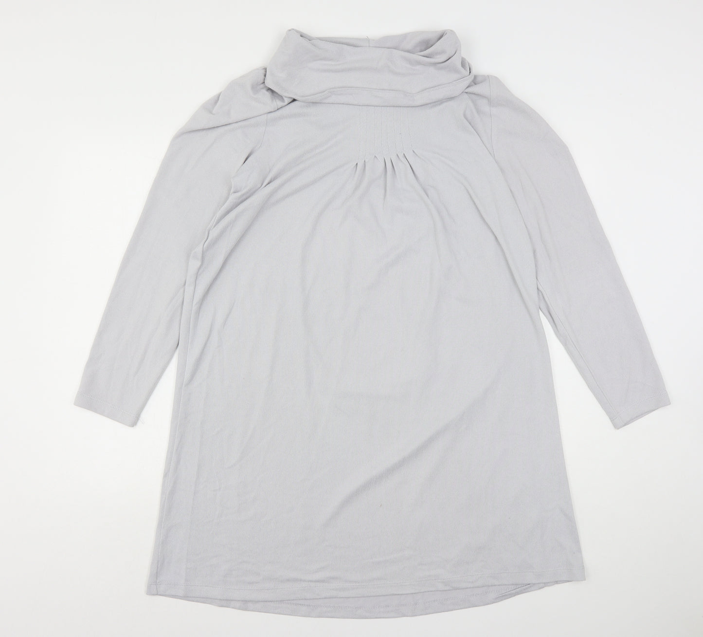 Studio Womens Grey  Polyester Jumper Dress  Size 16  Roll Neck