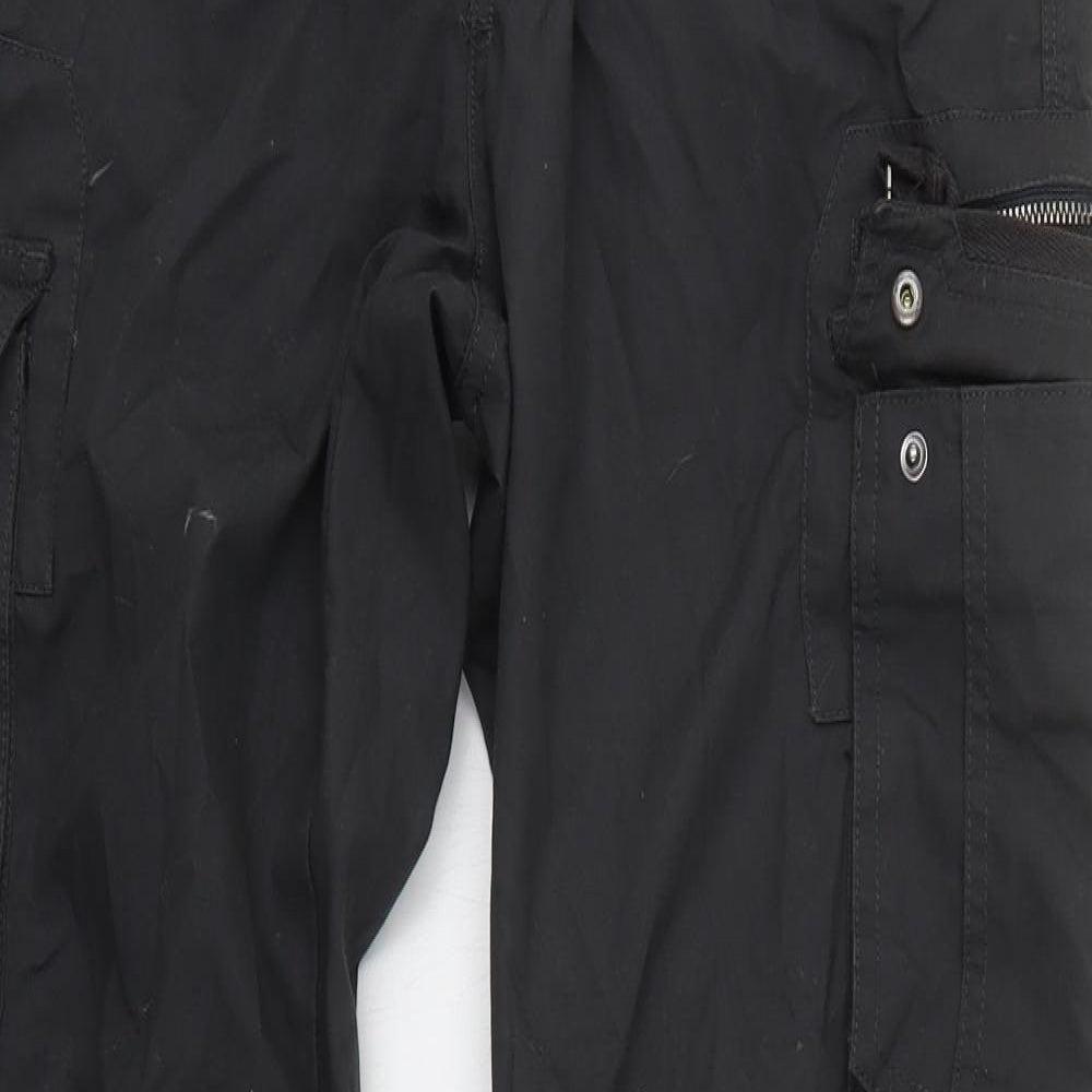 DECATHLON Womens Grey  Cotton Cargo Trousers Size 14 L32 in Regular