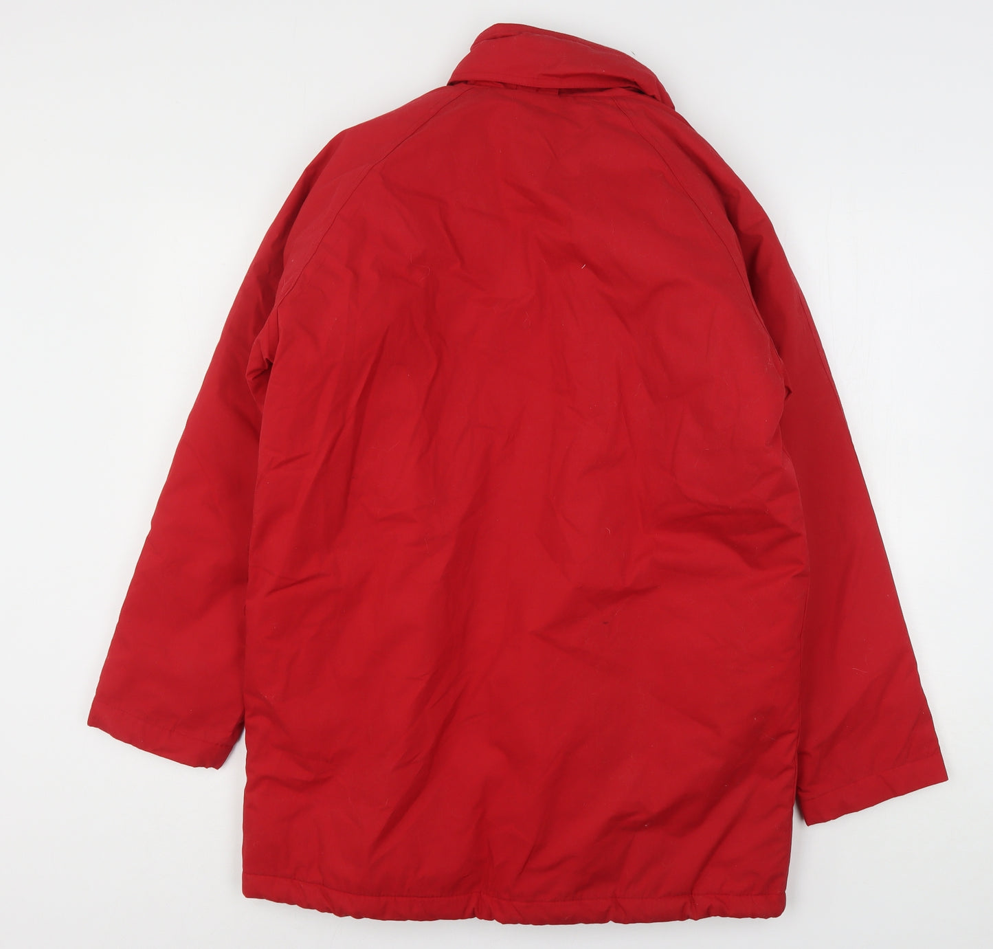Essentials Womens Red   Overcoat Coat Size 10