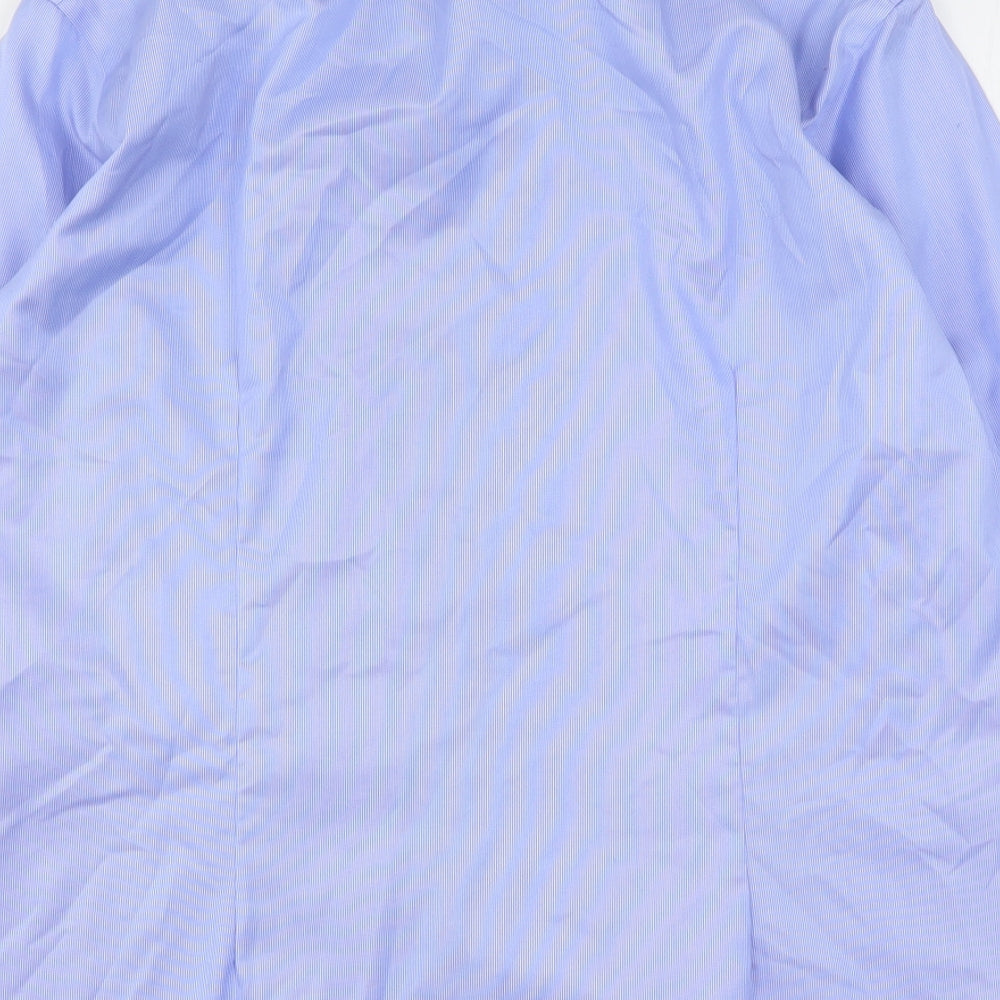 Calvin Klein  Mens Blue  Cotton  Dress Shirt Size 16.5 Collared