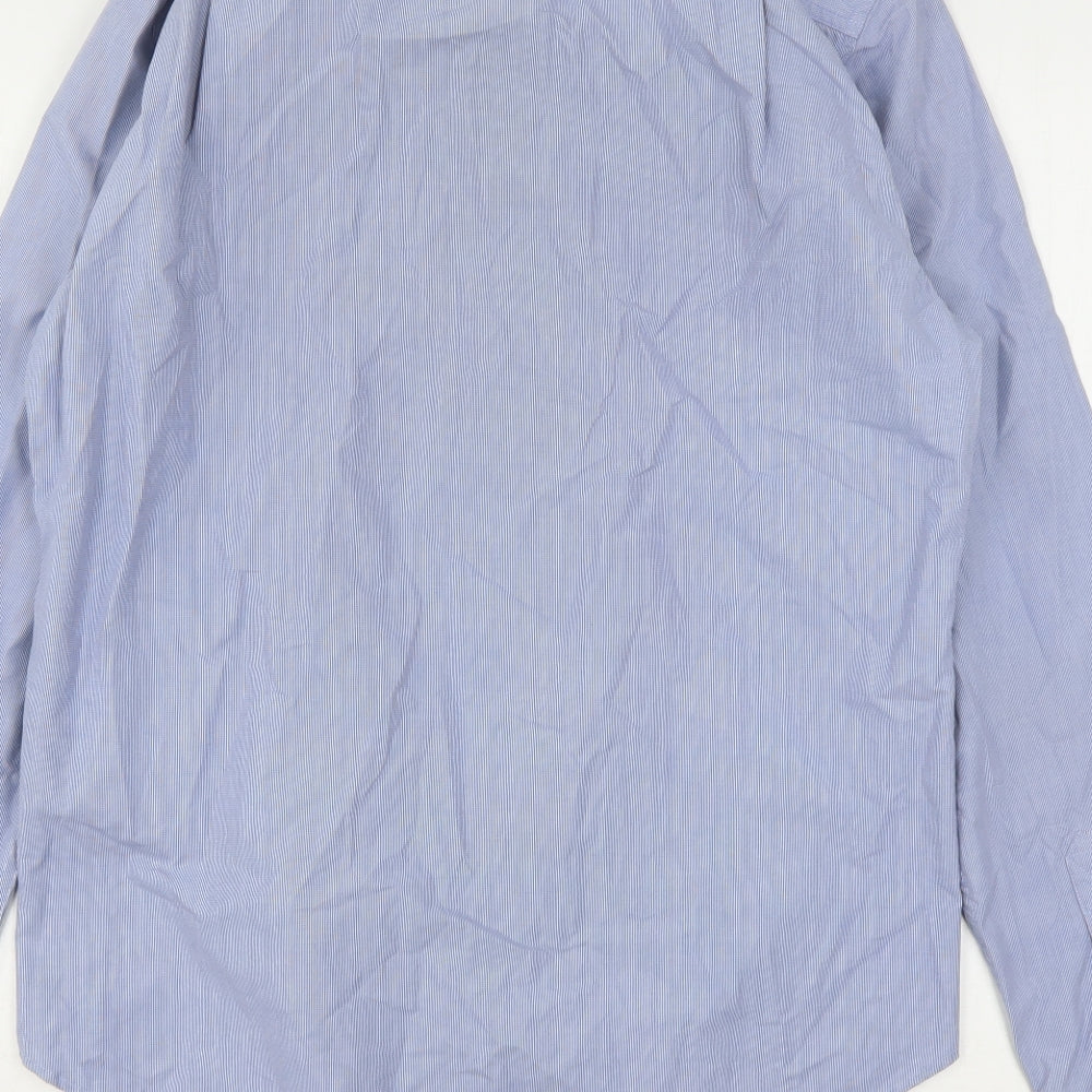Superdry Mens Blue  Cotton  Button-Up Size L Collared Button