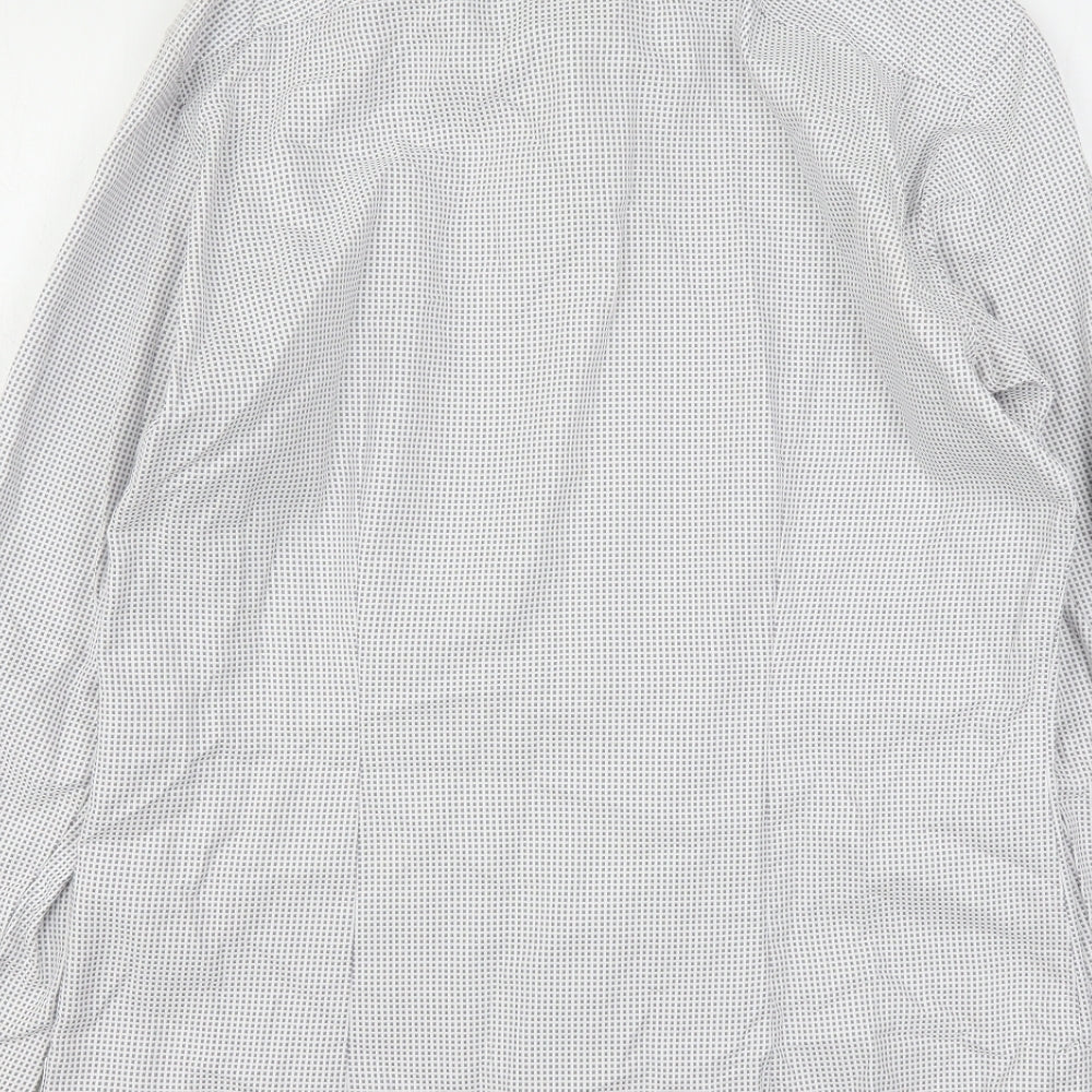 Ted Baker  Mens Multicoloured Check Cotton  Dress Shirt Size 15.5 Collared