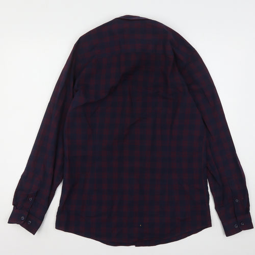 Taylor & Wright Mens Multicoloured Plaid Cotton  Button-Up Size 15.5 Collared