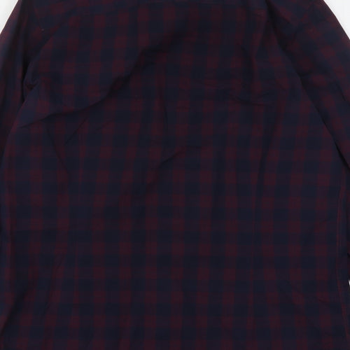 Taylor & Wright Mens Multicoloured Plaid Cotton  Button-Up Size 15.5 Collared
