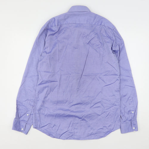 Autograph  Mens Blue  Cotton  Button-Up Size 15.5 Collared