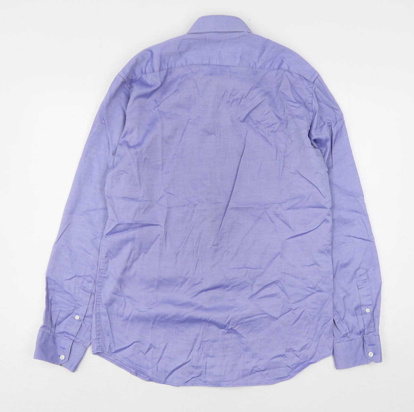 Autograph  Mens Blue  Cotton  Button-Up Size 15.5 Collared