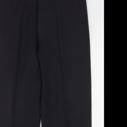 NEXT Mens Blue Striped Polyester Trousers  Size 34 L28 in Regular