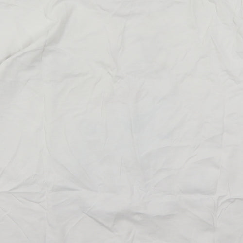 Primark Womens White  Cotton Basic T-Shirt Size 10 Round Neck - Frozen