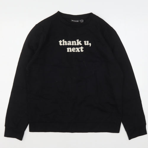 Bravado Womens Black  Cotton Pullover Sweatshirt Size 12