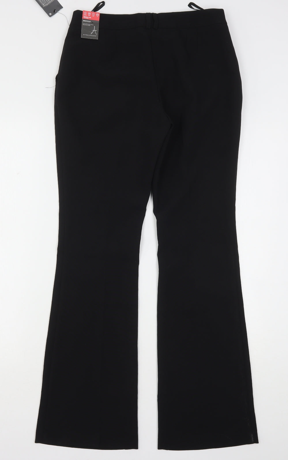 Atmosphere Womens Black  Polyester Trousers  Size 8 L32 in Regular Hook & Eye