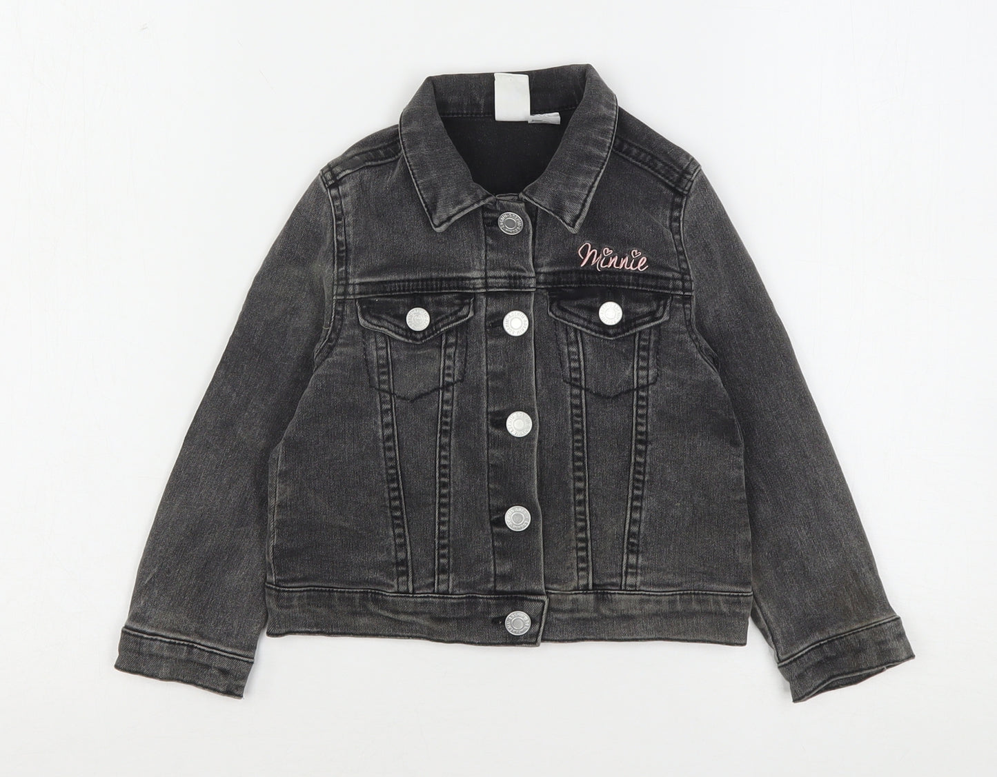 H&M Girls Black   Jacket  Size 3-4 Years   - Minnie Mouse