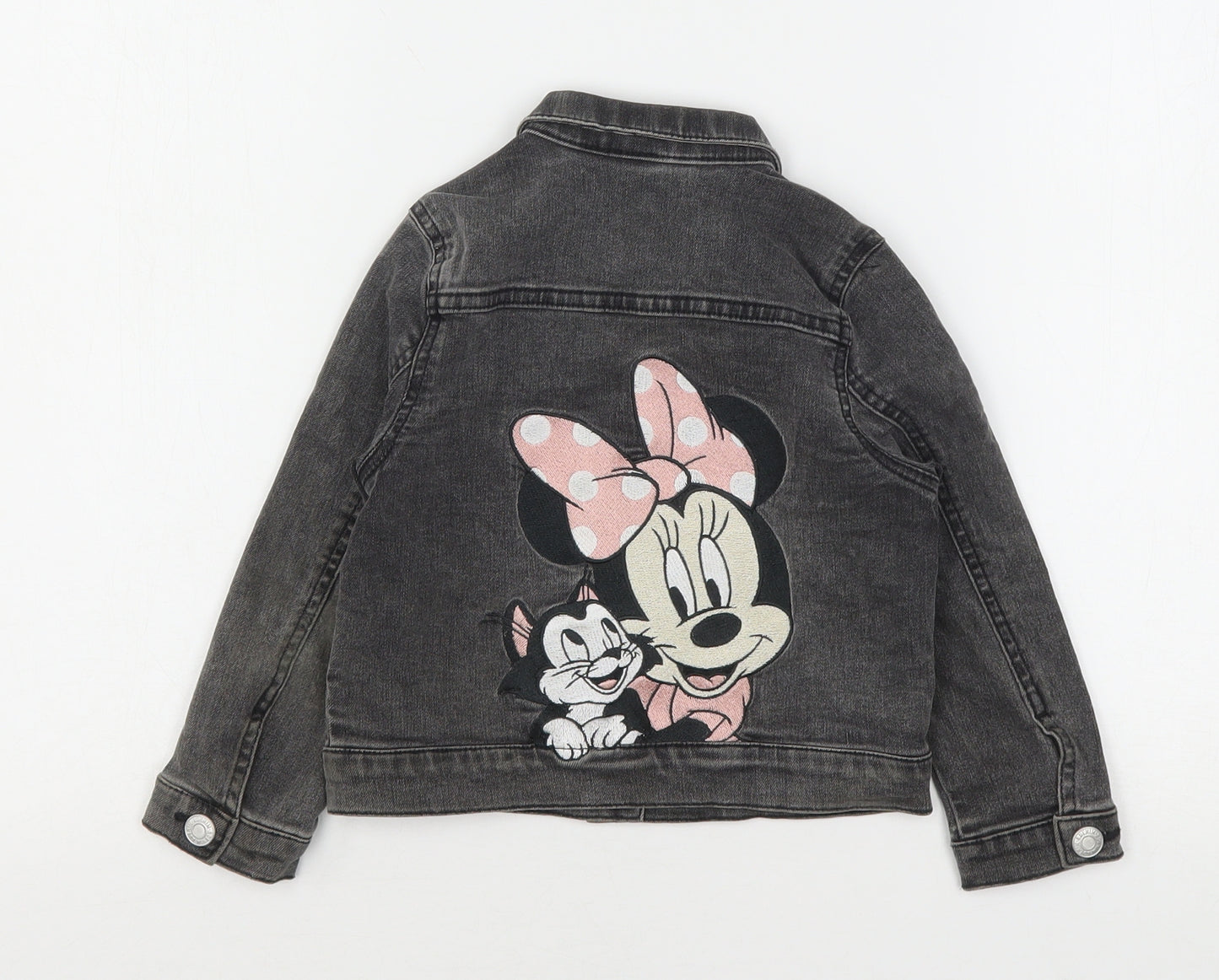 H&M Girls Black   Jacket  Size 3-4 Years   - Minnie Mouse