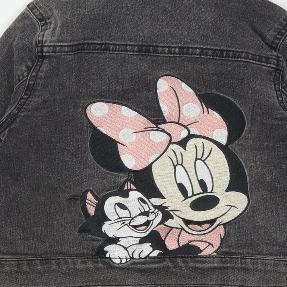 H&M Girls Black   Jacket  Size 3-4 Years   - Minnie Mouse