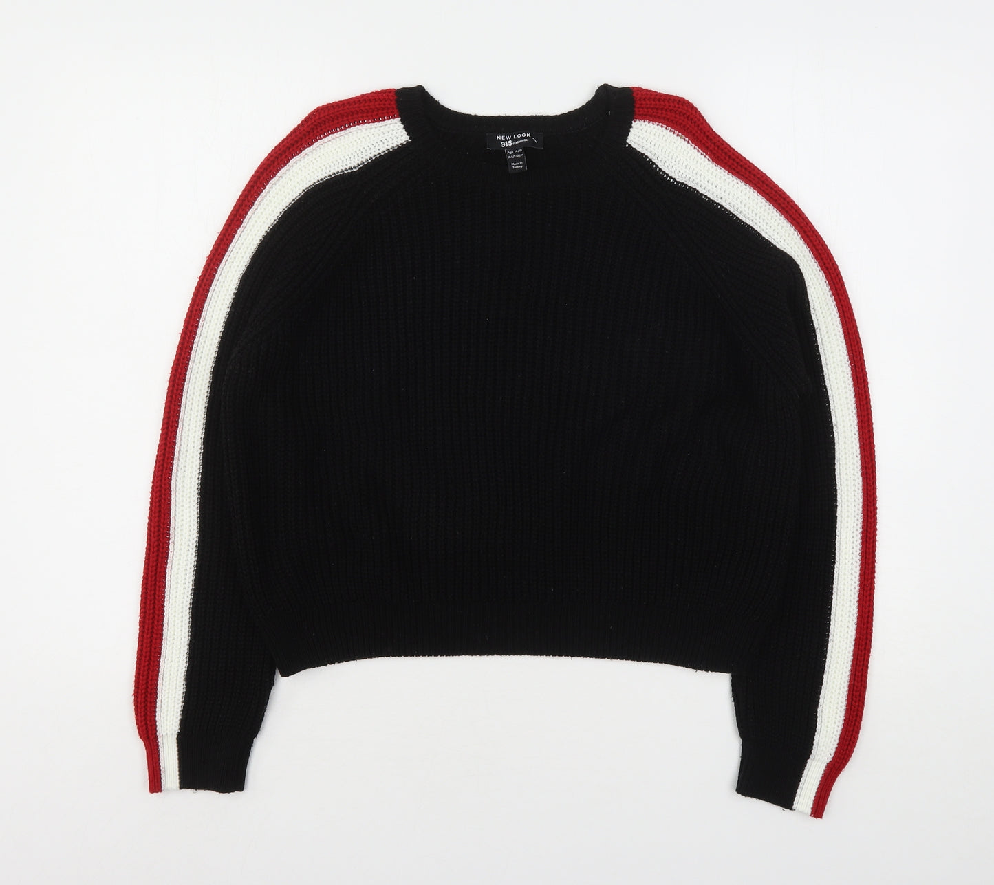 New Look Girls Multicoloured Round Neck  Acrylic Pullover Jumper Size 14-15 Years