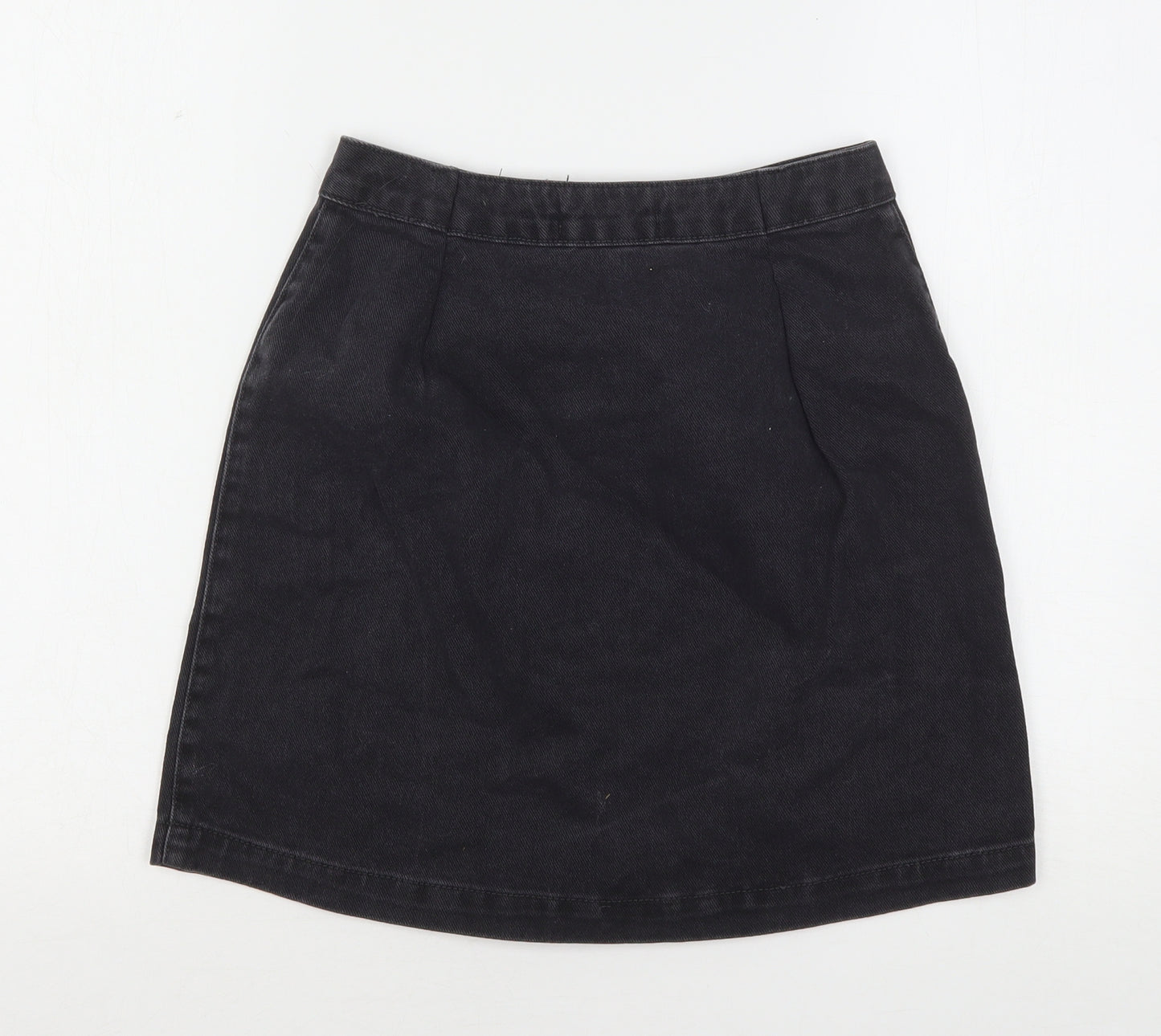 New Look Womens Black  Cotton Mini Skirt Size 8