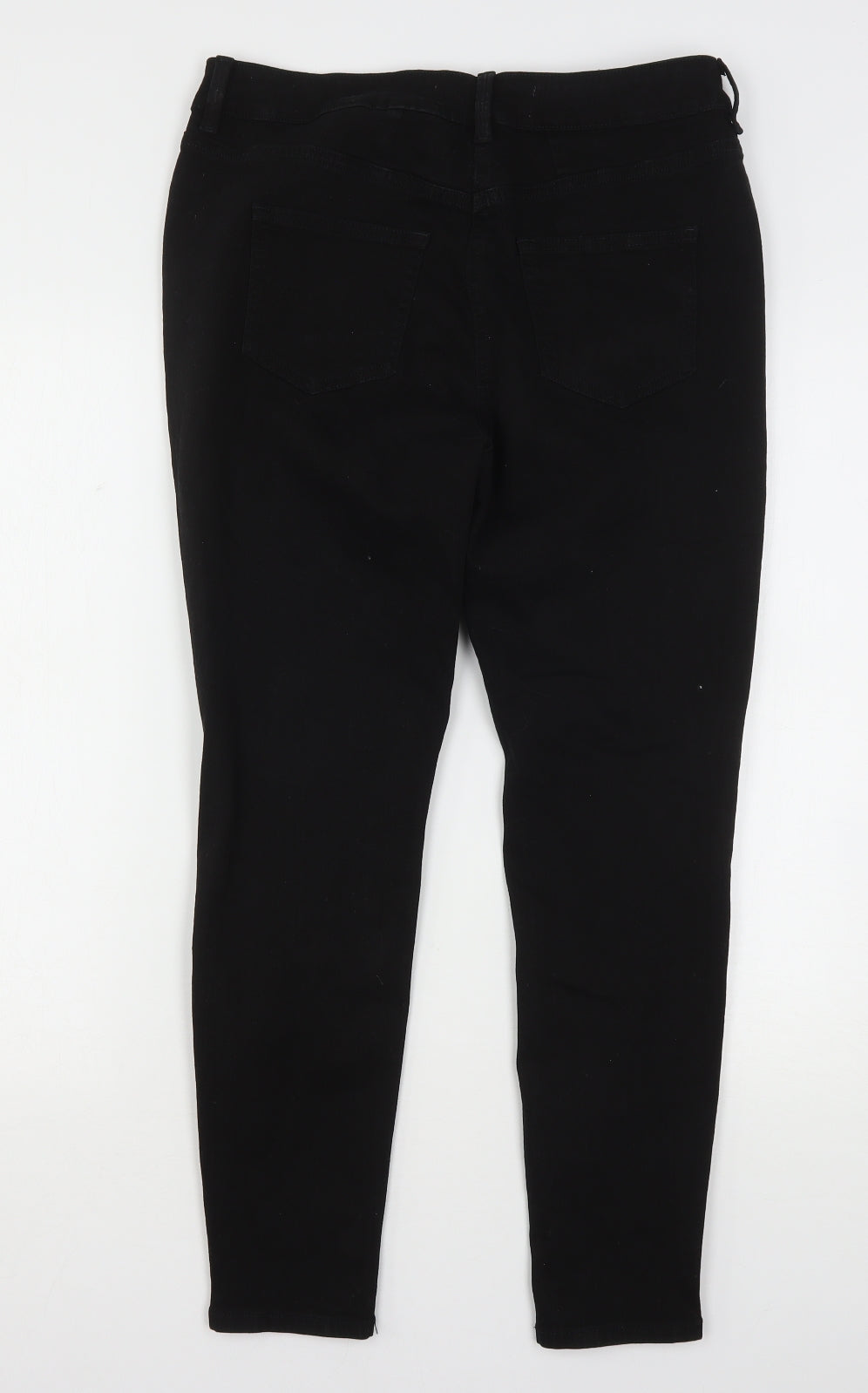 NEXT Womens Black  Cotton Skinny Jeans Size 14 L27 in Regular
