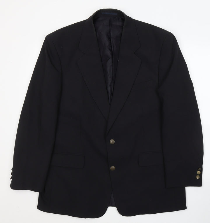 Greenwoods Classic Mens Black  Polyacrylate Fibre Jacket Suit Jacket Size L