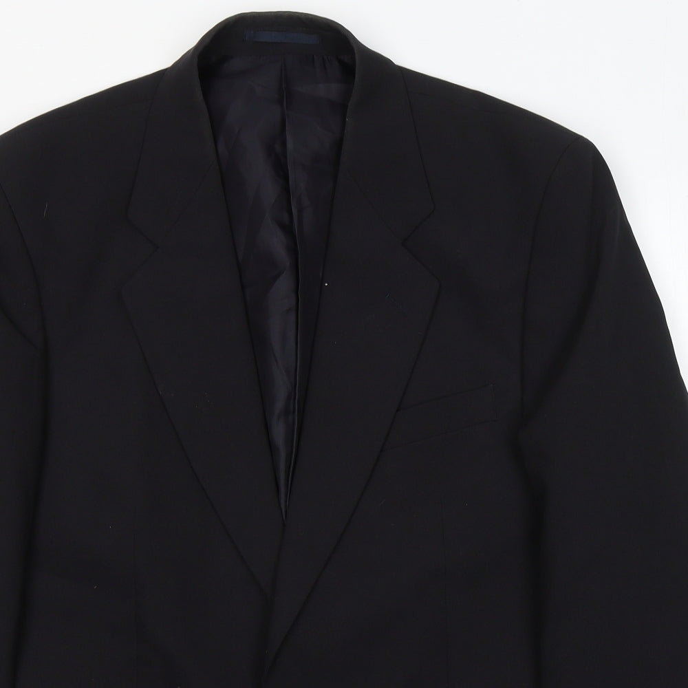 Greenwoods Classic Mens Black  Polyacrylate Fibre Jacket Suit Jacket Size L